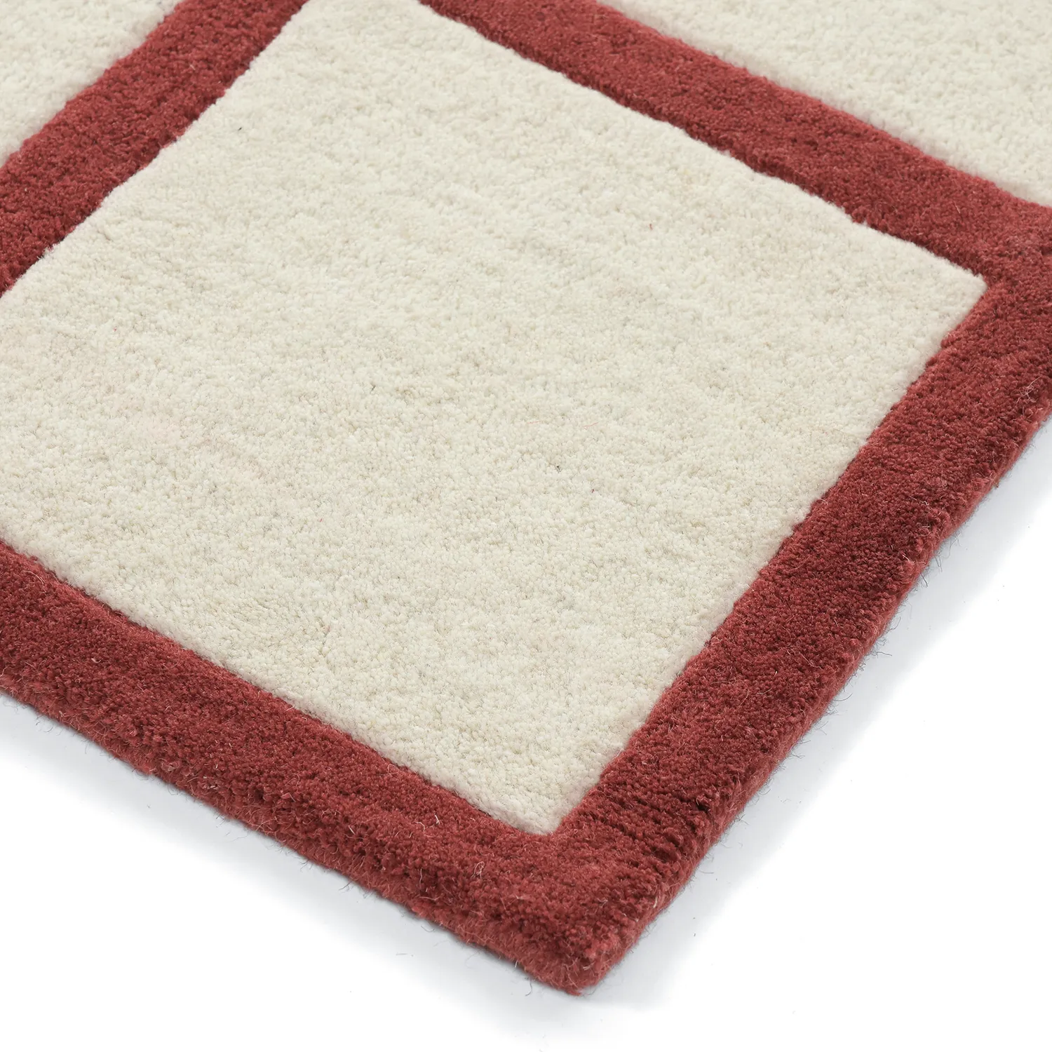 Vlněný koberec - Syl Hand Tufted Wool Premium (červená/bílá)