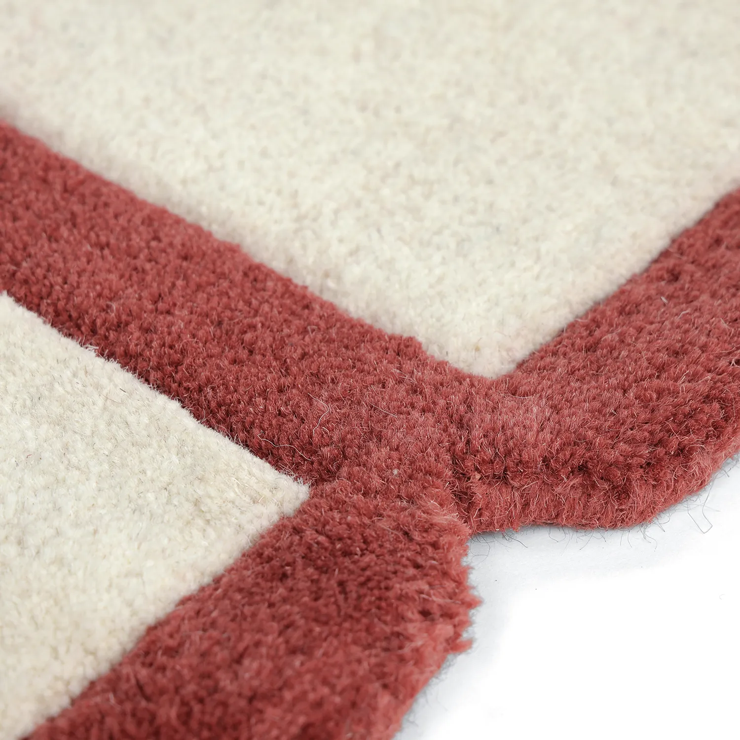 Vlněný koberec - Syl Hand Tufted Wool Premium (červená/bílá)