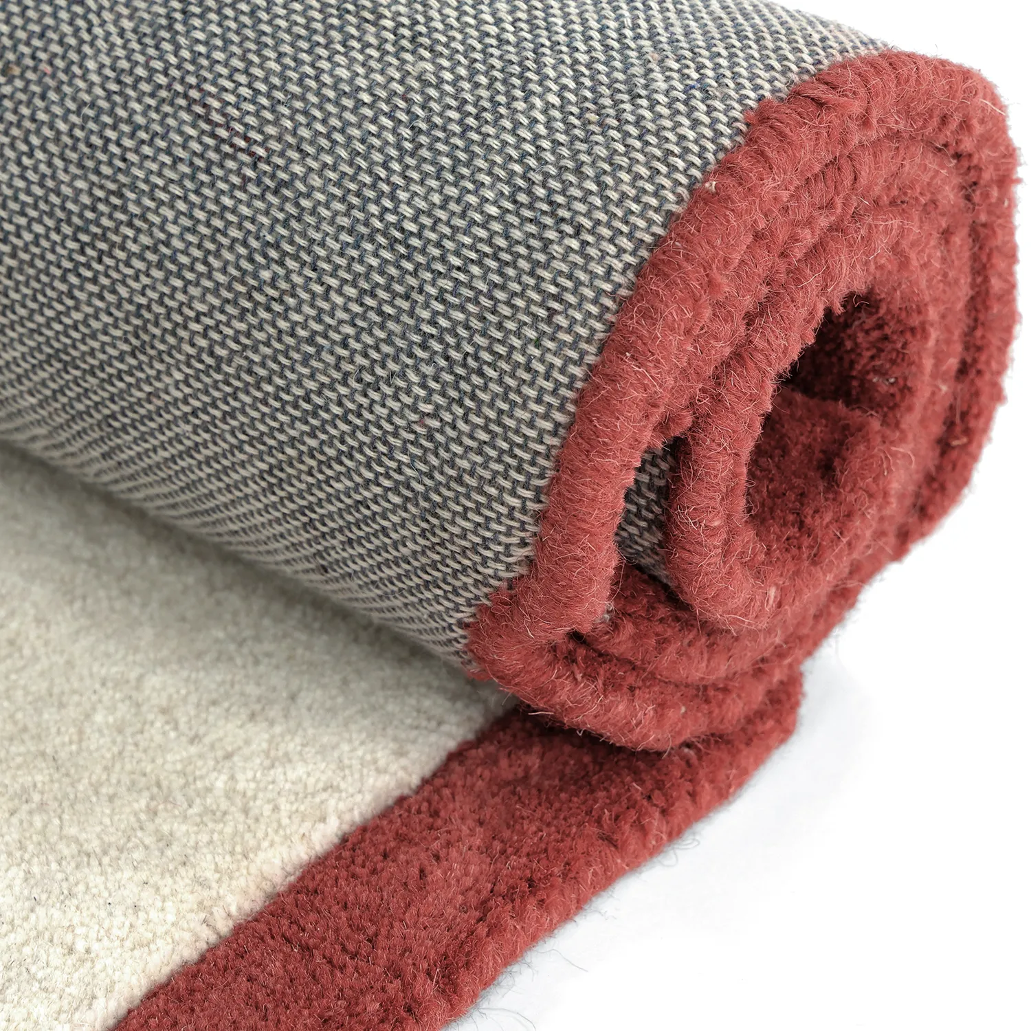 Vlněný koberec - Syl Hand Tufted Wool Premium (červená/bílá)