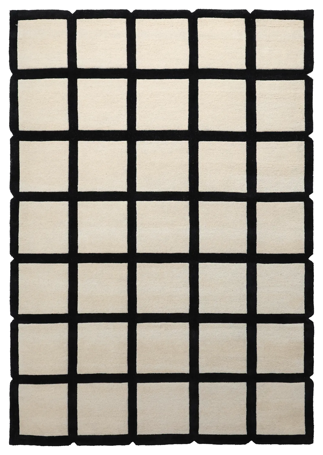 Vlněný koberec - Syl Hand Tufted Wool Premium (černá/bílá)