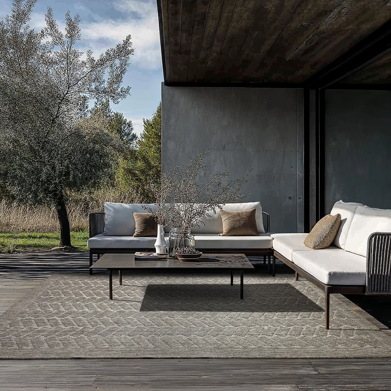 Koberec Indoor/Outdoor - Aria (šedá)