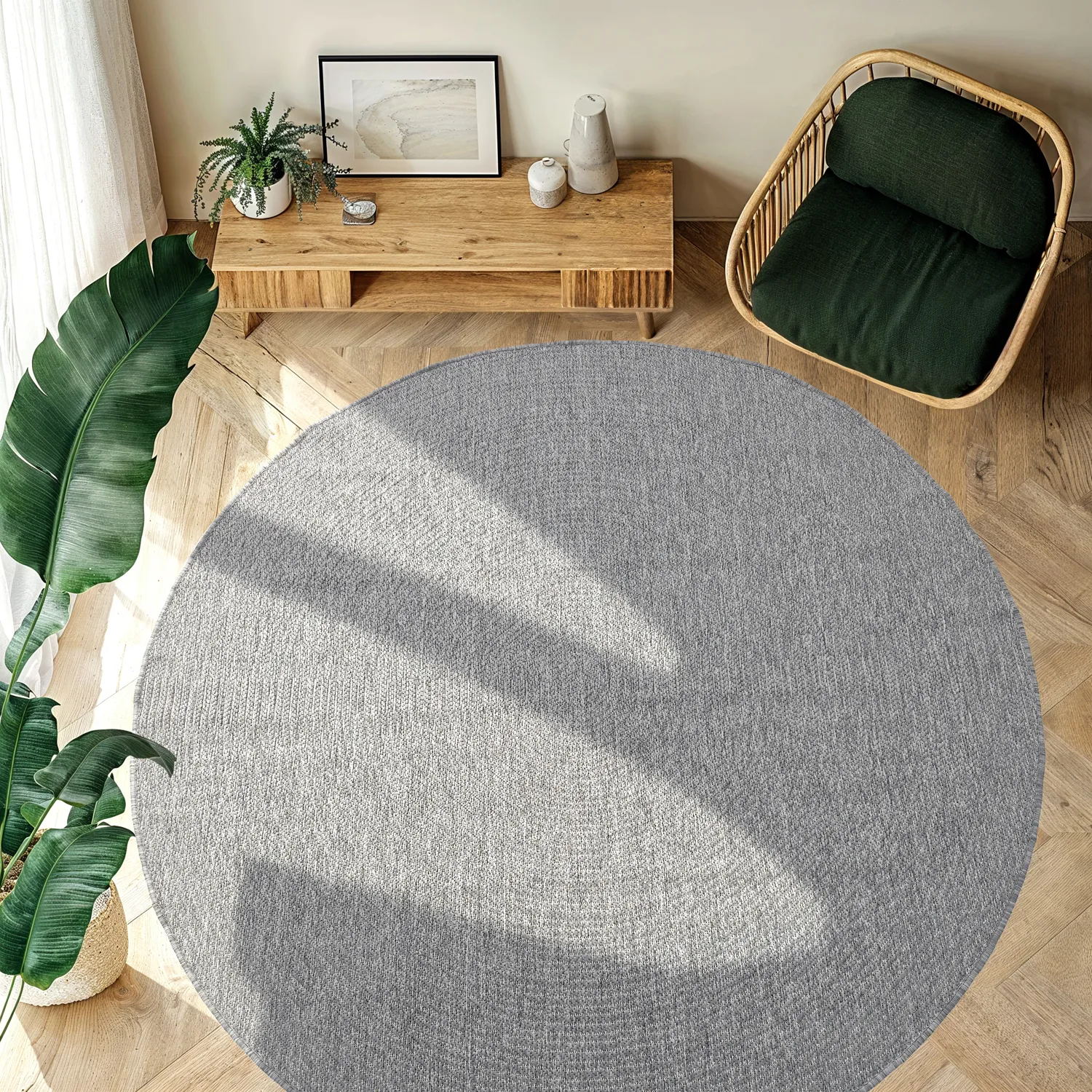 Kulatý koberec - Indoor/Outdoor Arlo (šedá)