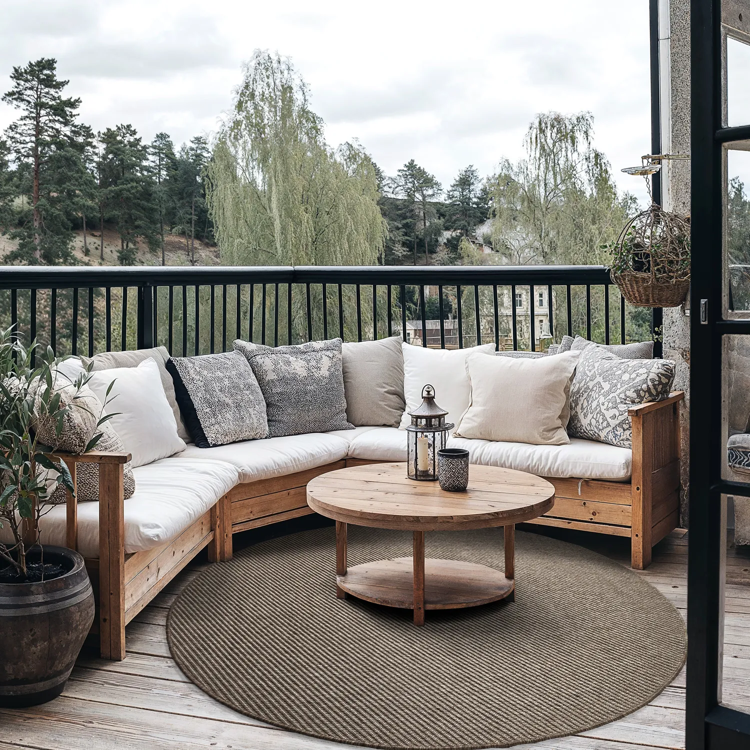 Kulatý koberec - Indoor/Outdoor Bennett (béžový)