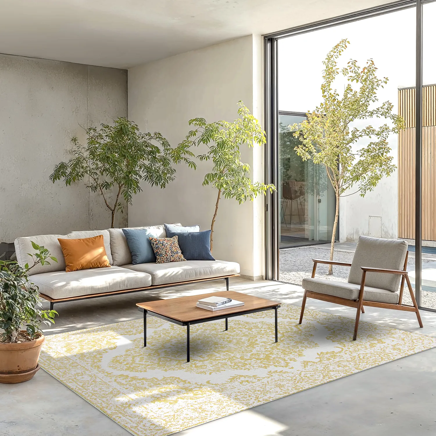 Koberec Indoor/Outdoor - Boyd (žlutá)
