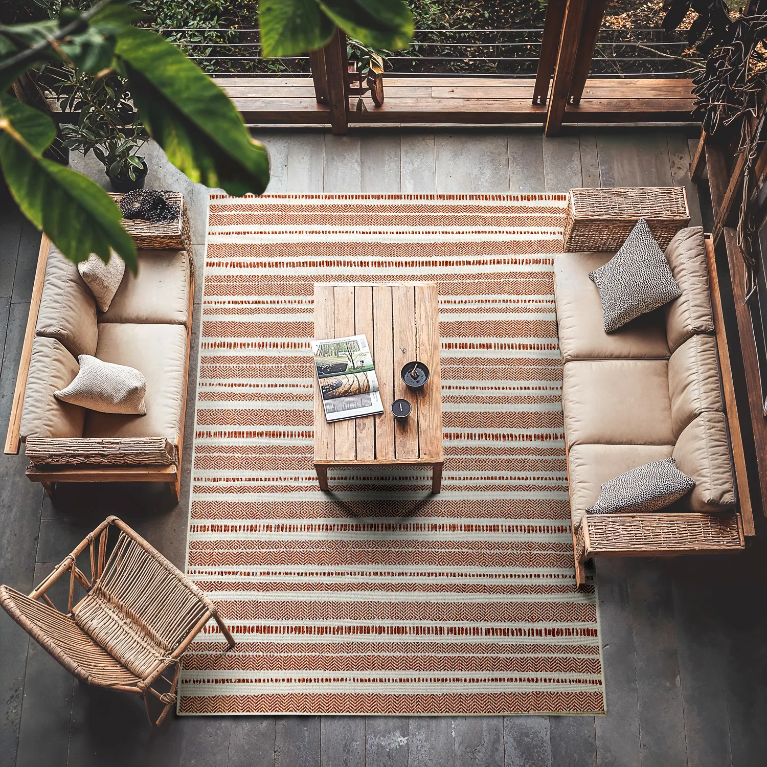 Koberec Indoor/Outdoor - Ethan (pomerančový)