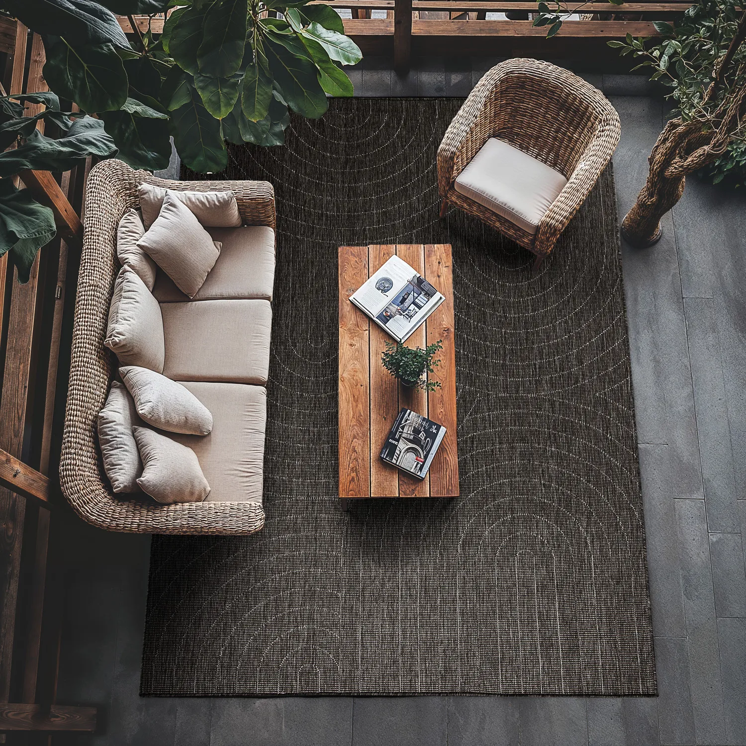 Koberec Indoor/Outdoor - Hayden (černá)