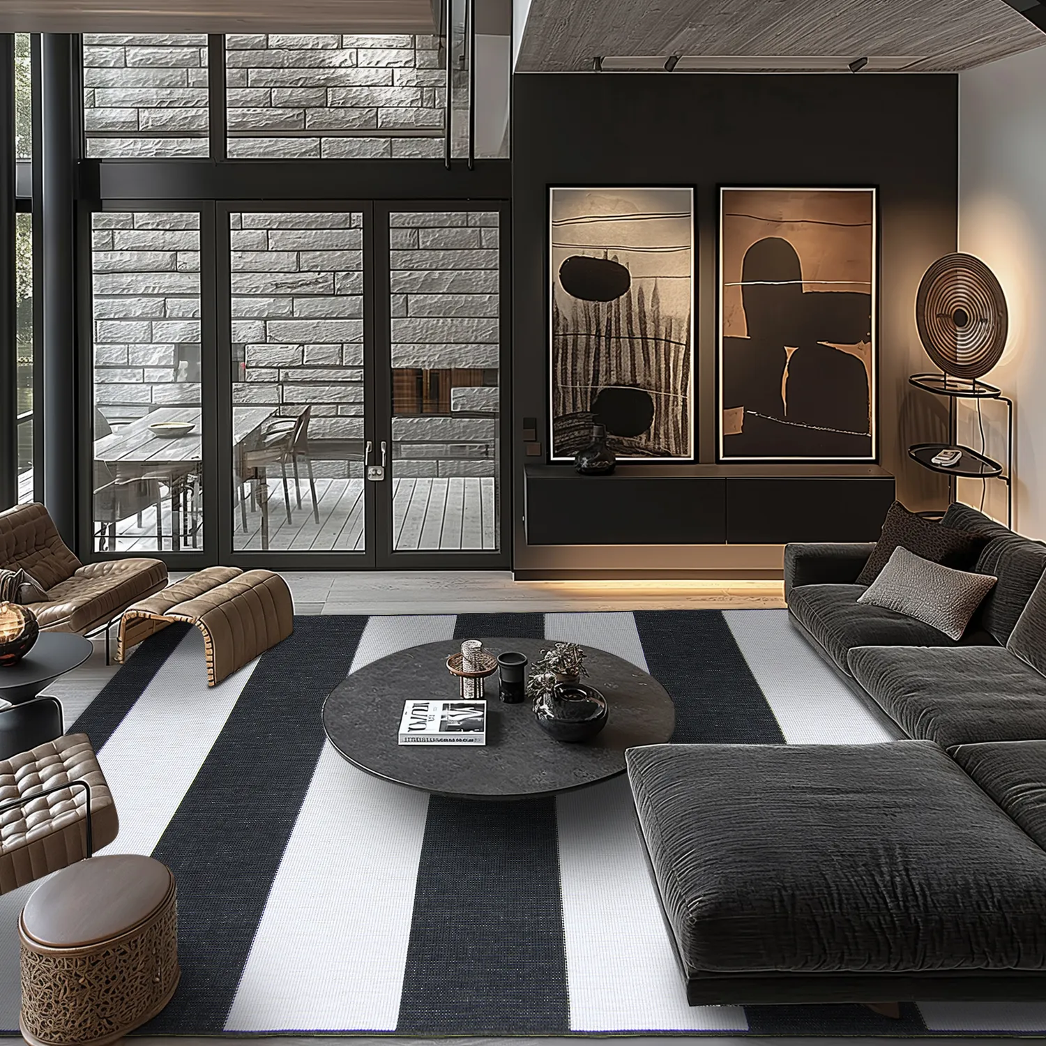 Koberec Indoor/Outdoor - Santana (černý)