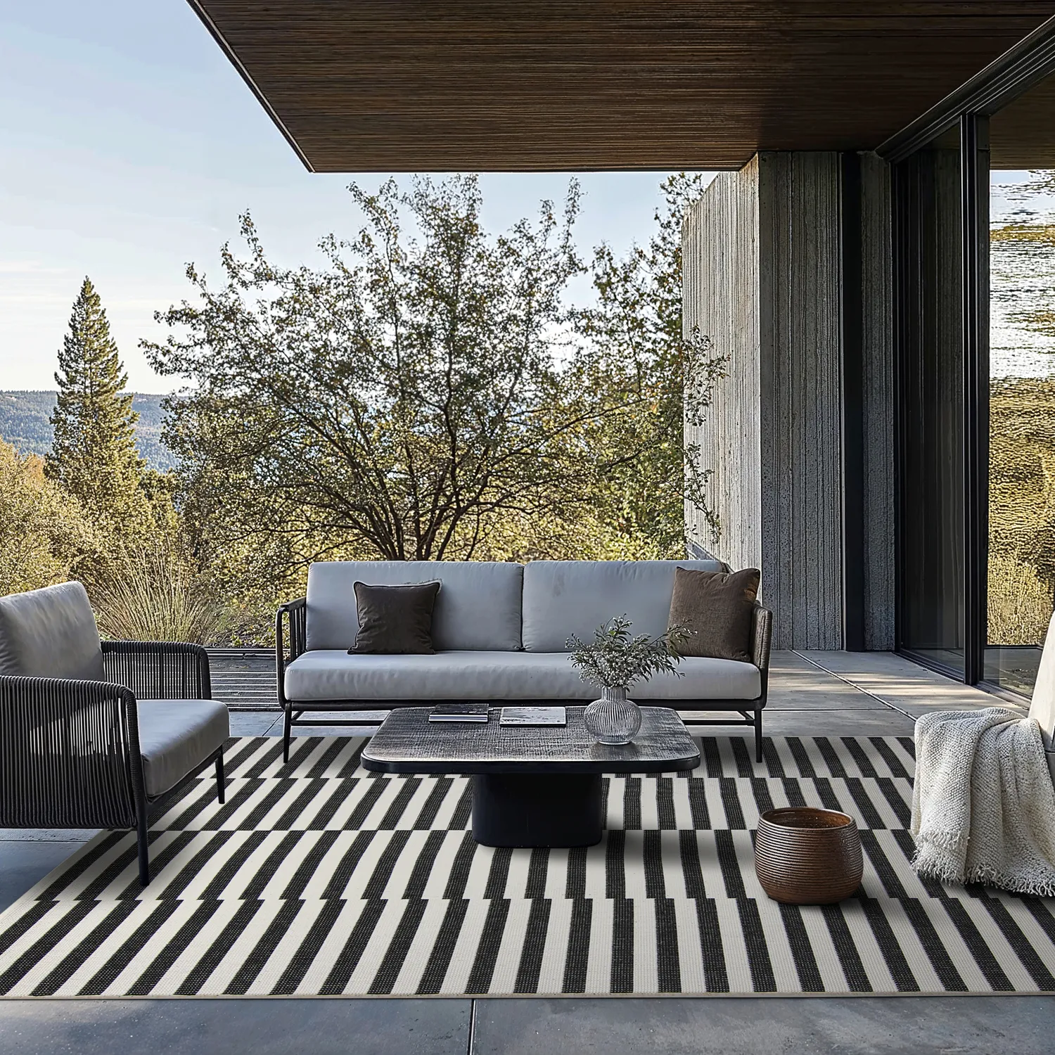 Koberec Indoor/Outdoor - Otto (černá)