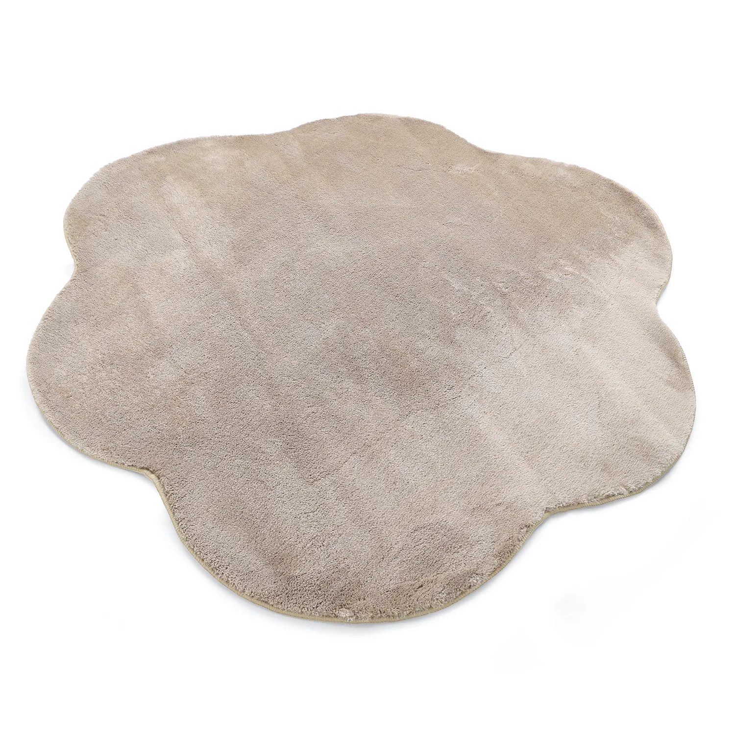 Kulatý Vlnitý Koberec - Aranga Super Soft Fur (hnědý)