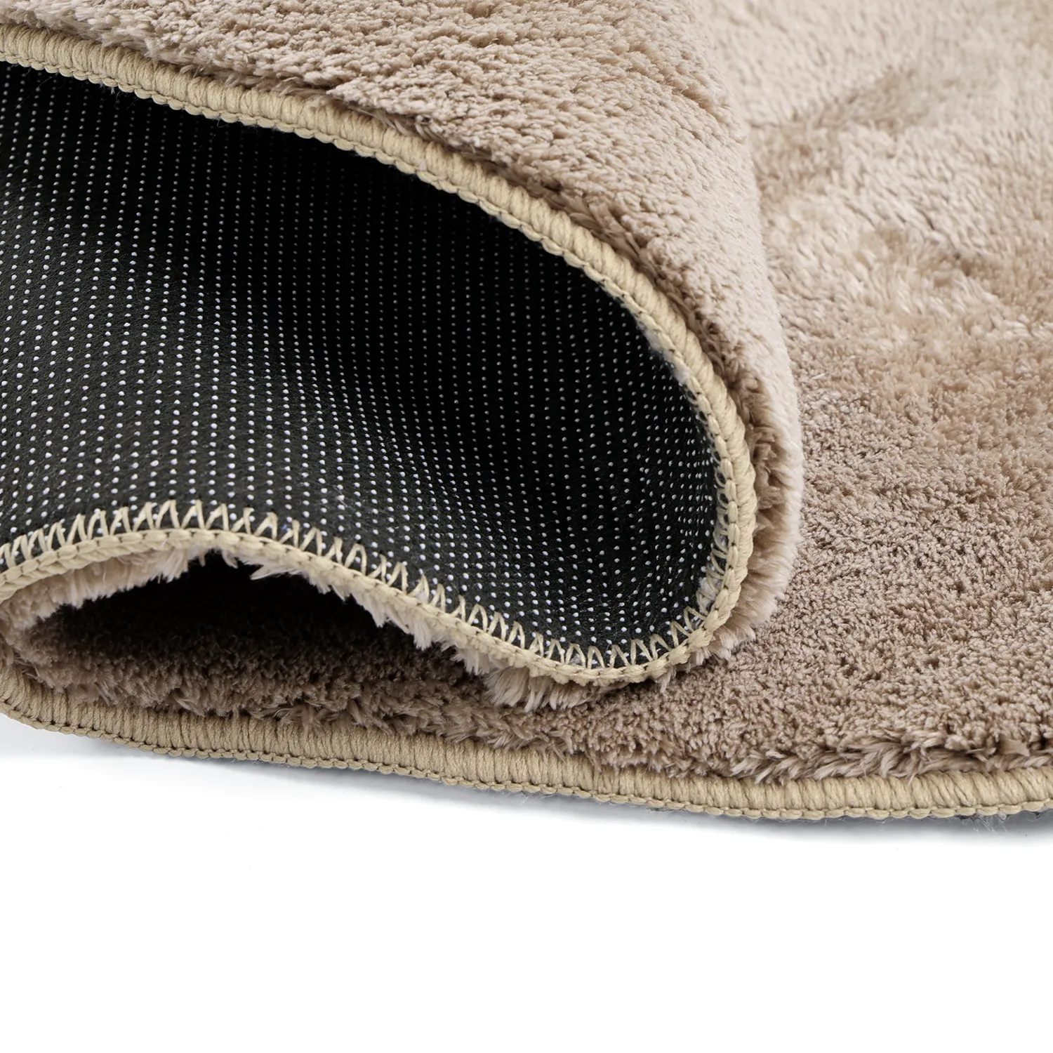 Kulatý Vlnitý Koberec - Aranga Super Soft Fur (hnědý)
