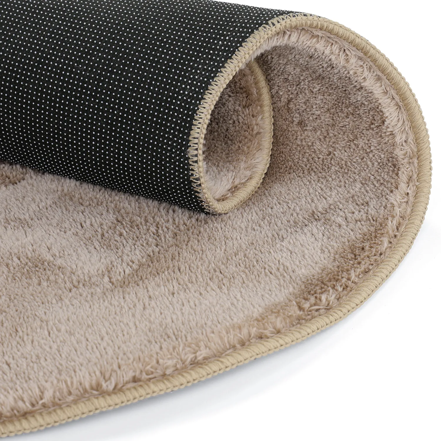 Kulatý Vlnitý Koberec - Aranga Super Soft Fur (hnědý)