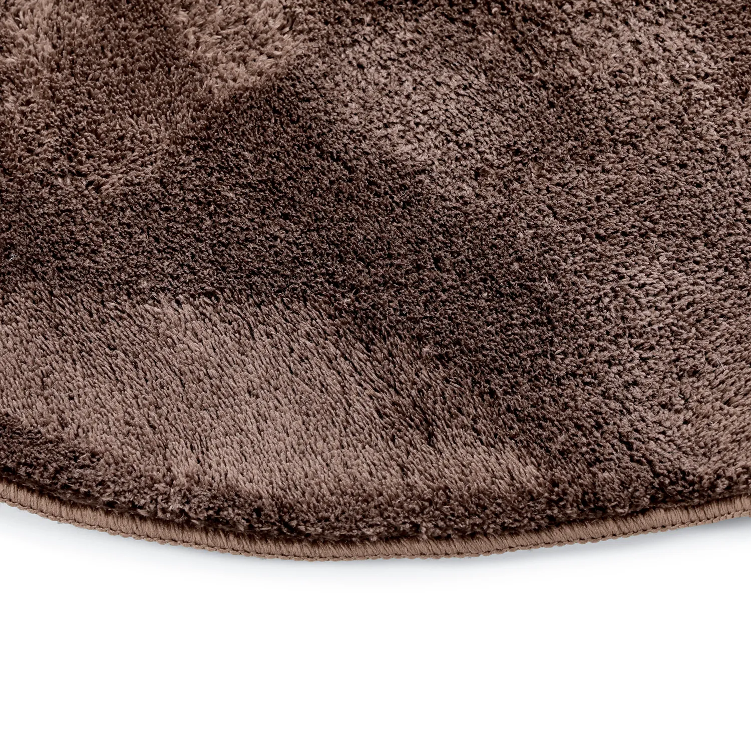 Kulatý Vlnitý Koberec - Aranga Super Soft Fur (tmavě hnědá)