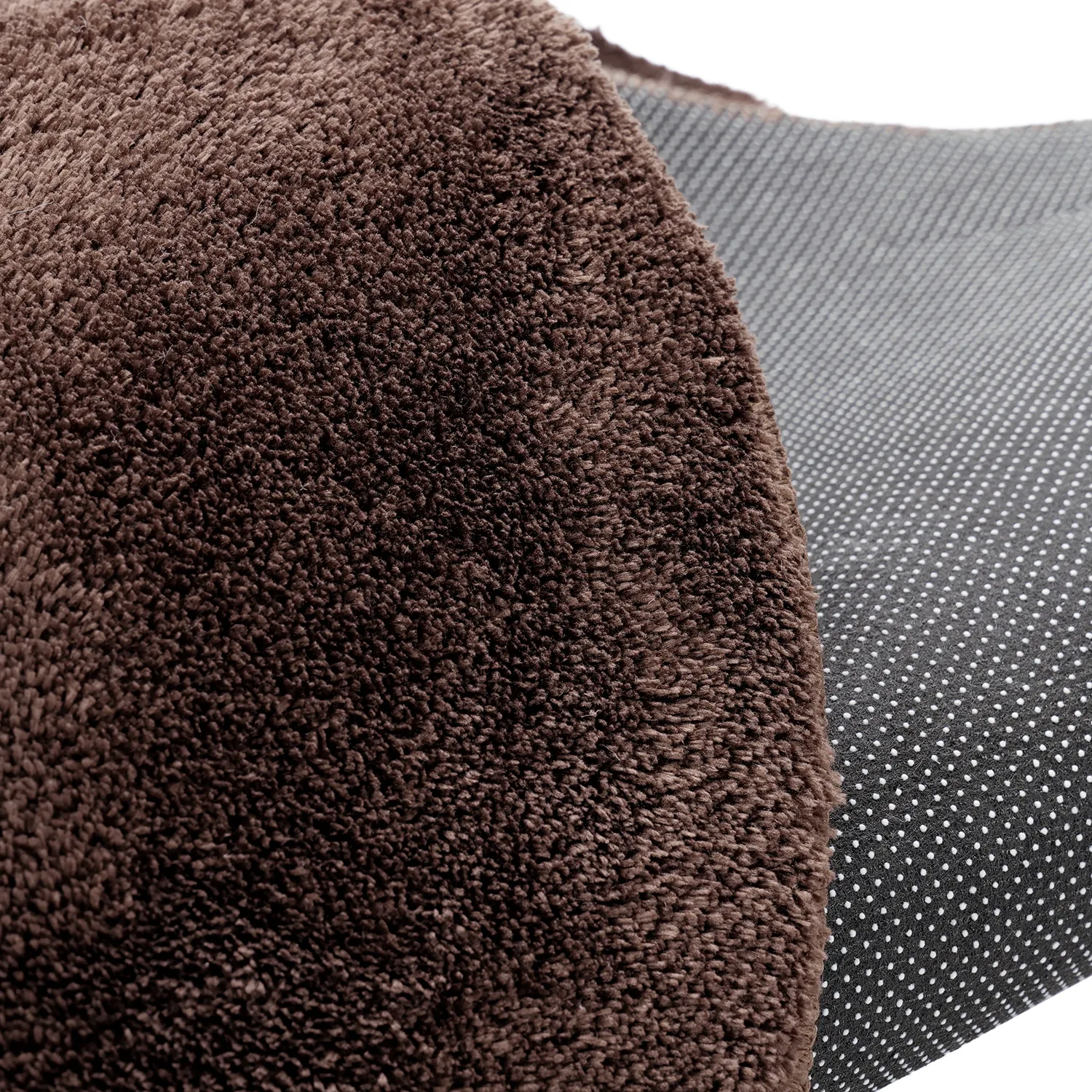 Kulatý Vlnitý Koberec - Aranga Super Soft Fur (tmavě hnědá)