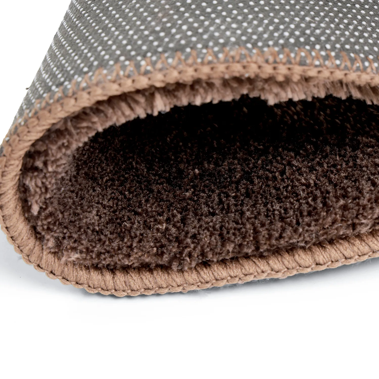 Kulatý Vlnitý Koberec - Aranga Super Soft Fur (tmavě hnědá)