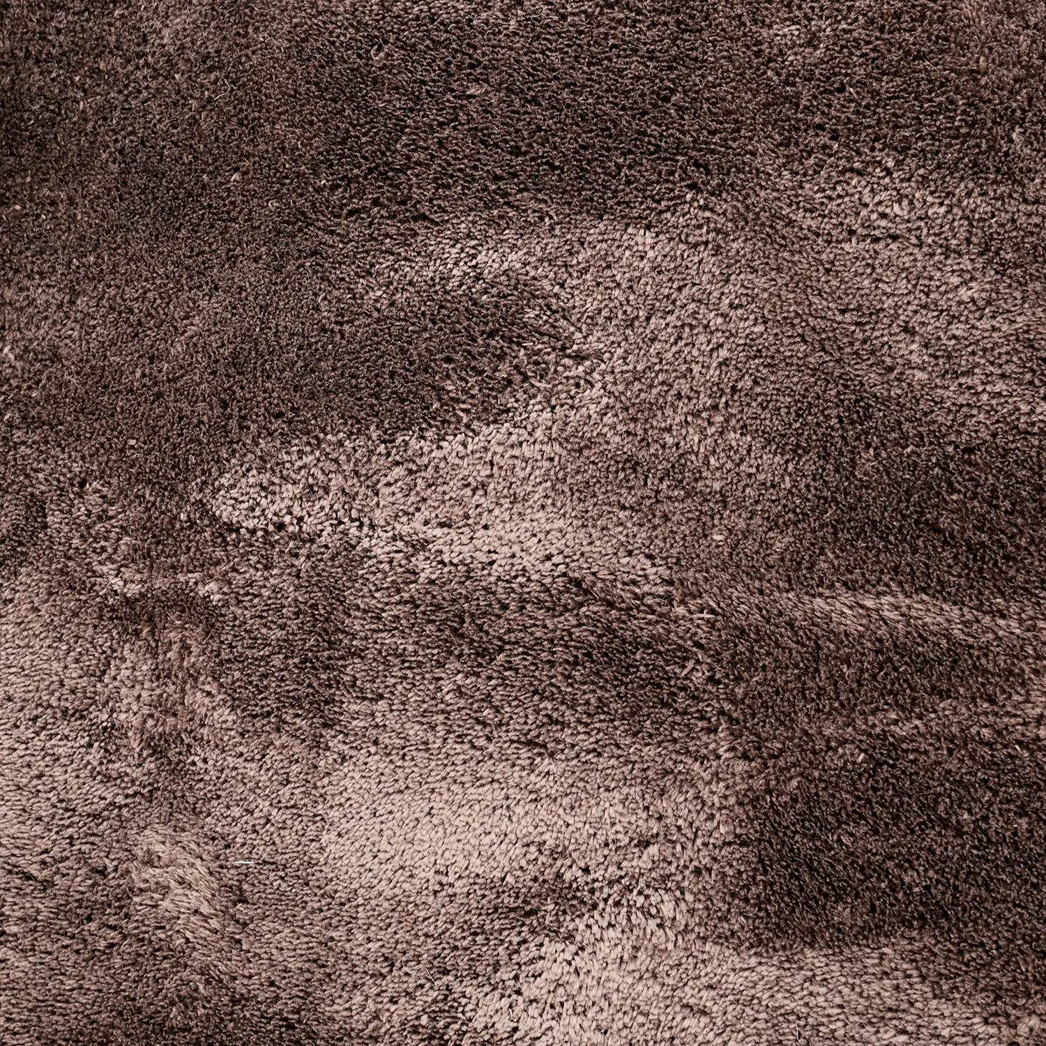 Kulatý Vlnitý Koberec - Aranga Super Soft Fur (tmavě hnědá)