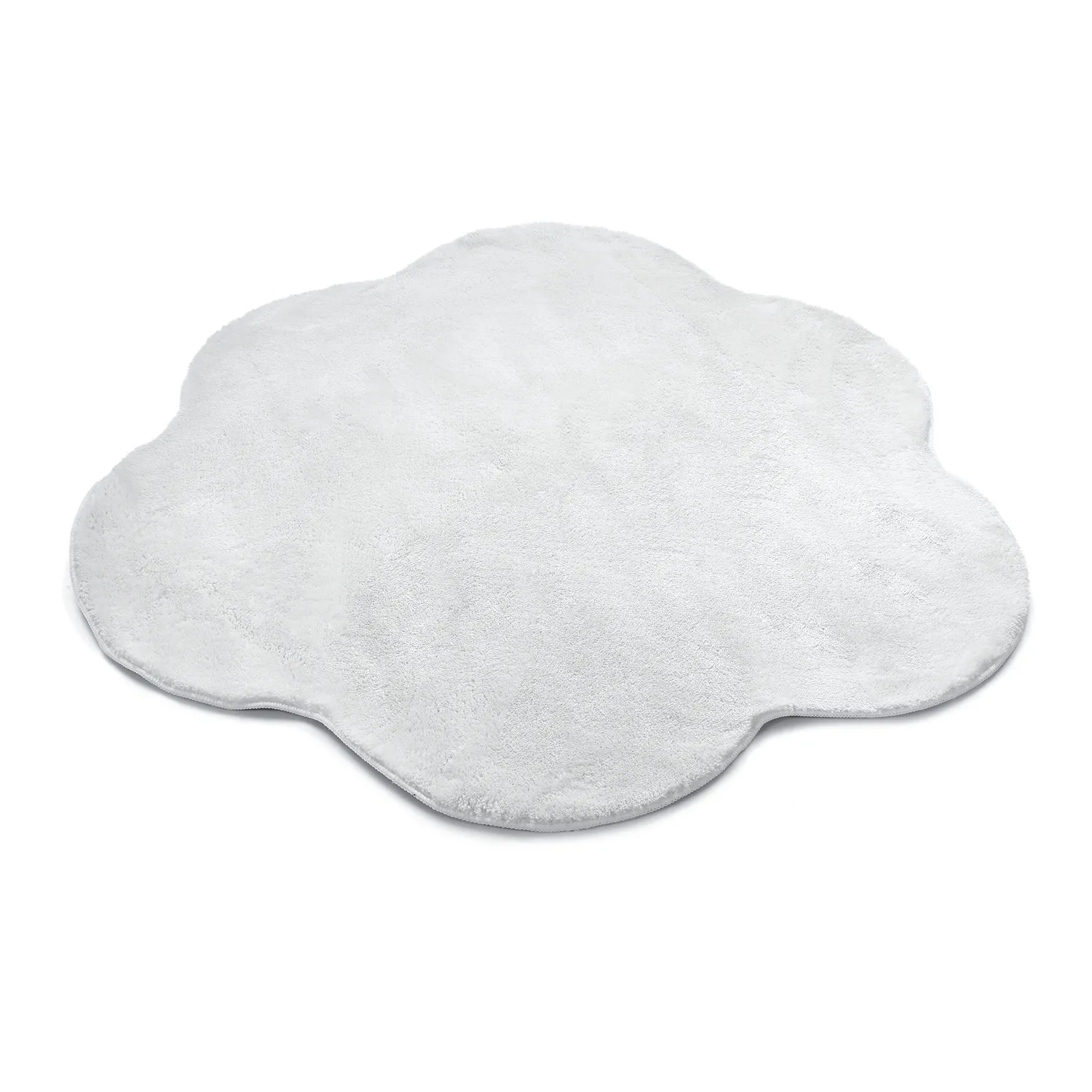Kulatý Vlnitý Koberec - Aranga Super Soft Fur (bílý)