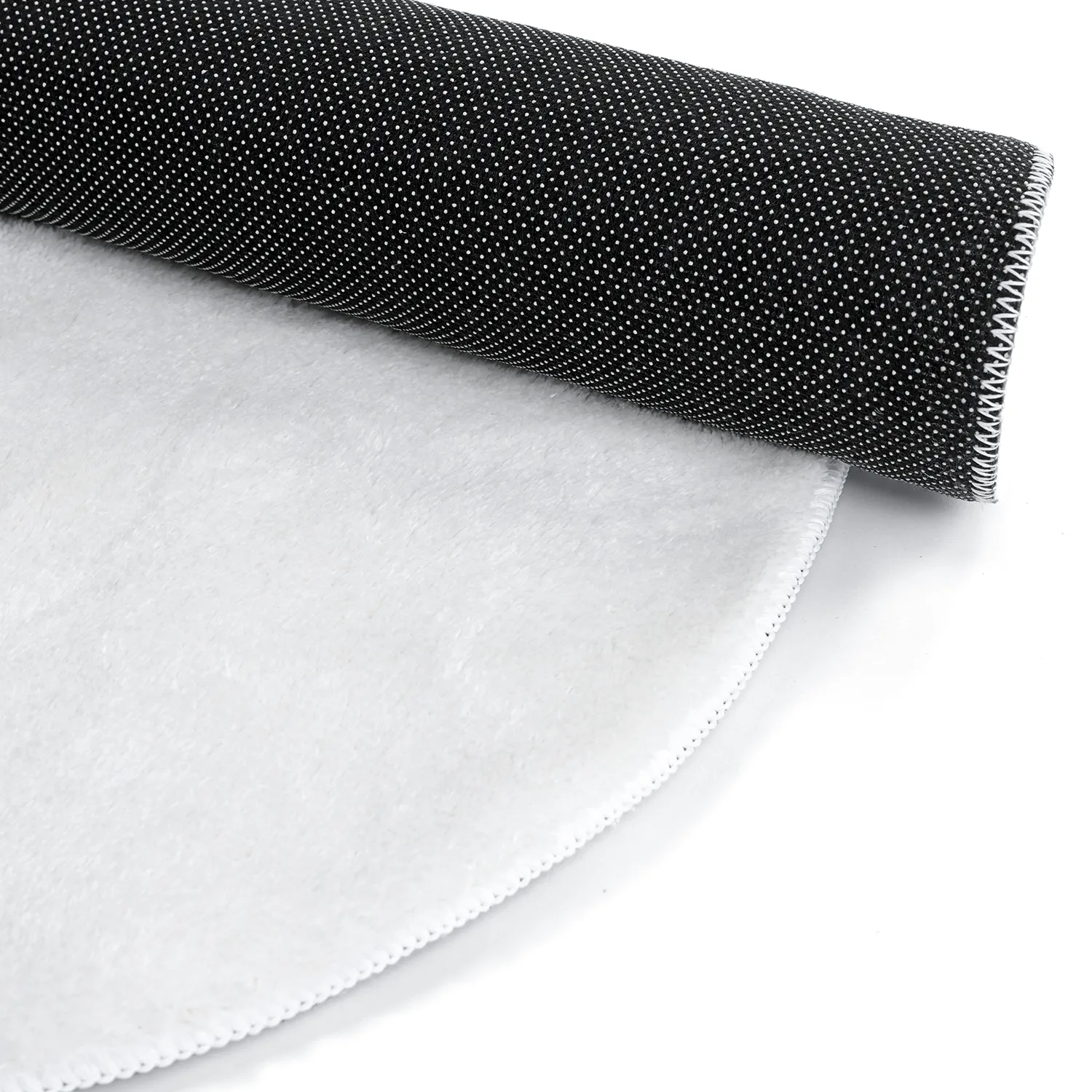 Kulatý Vlnitý Koberec - Aranga Super Soft Fur (bílý)