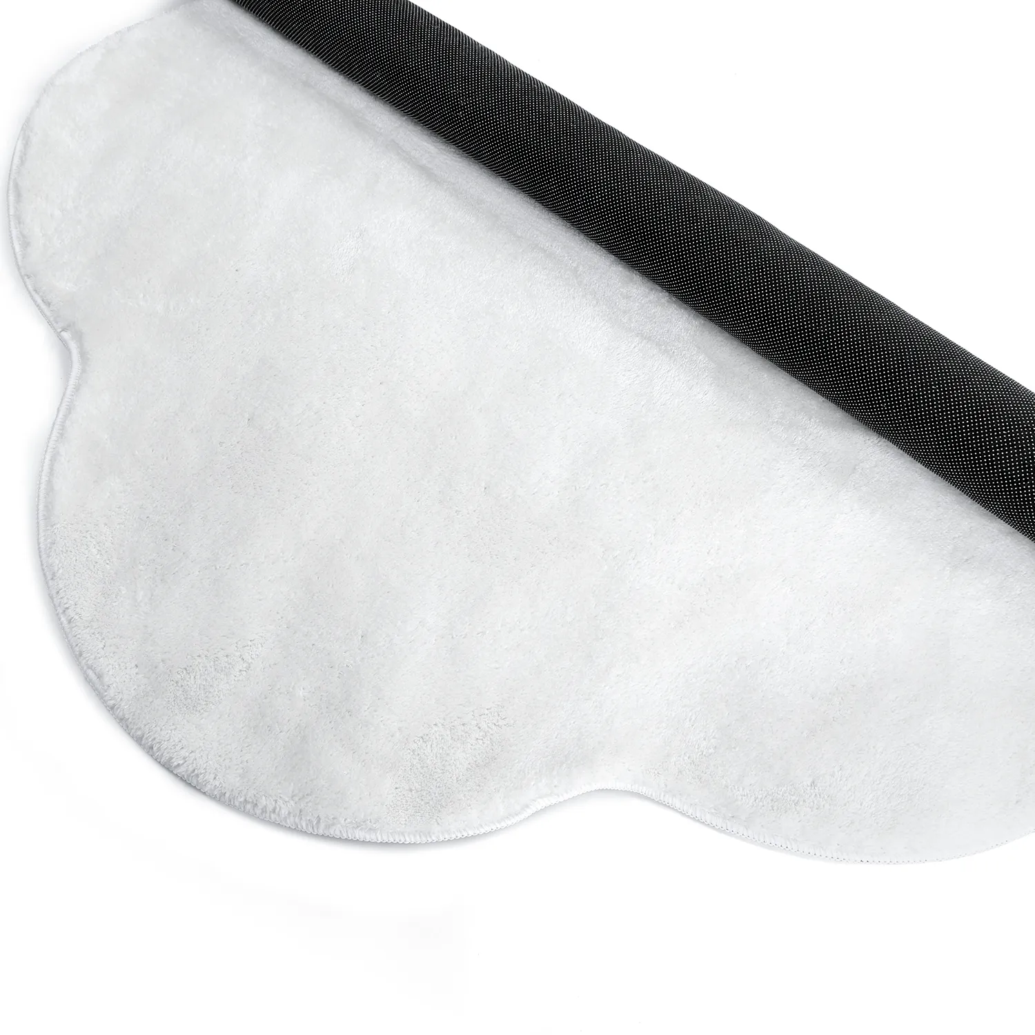 Kulatý Vlnitý Koberec - Aranga Super Soft Fur (bílý)