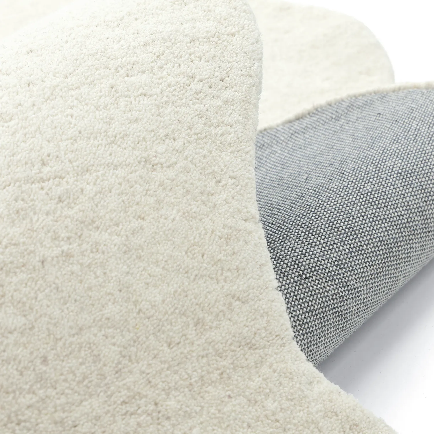 Vlnitý vlnený koberec - Diu Hand Tufted Wool Premium (bílý)