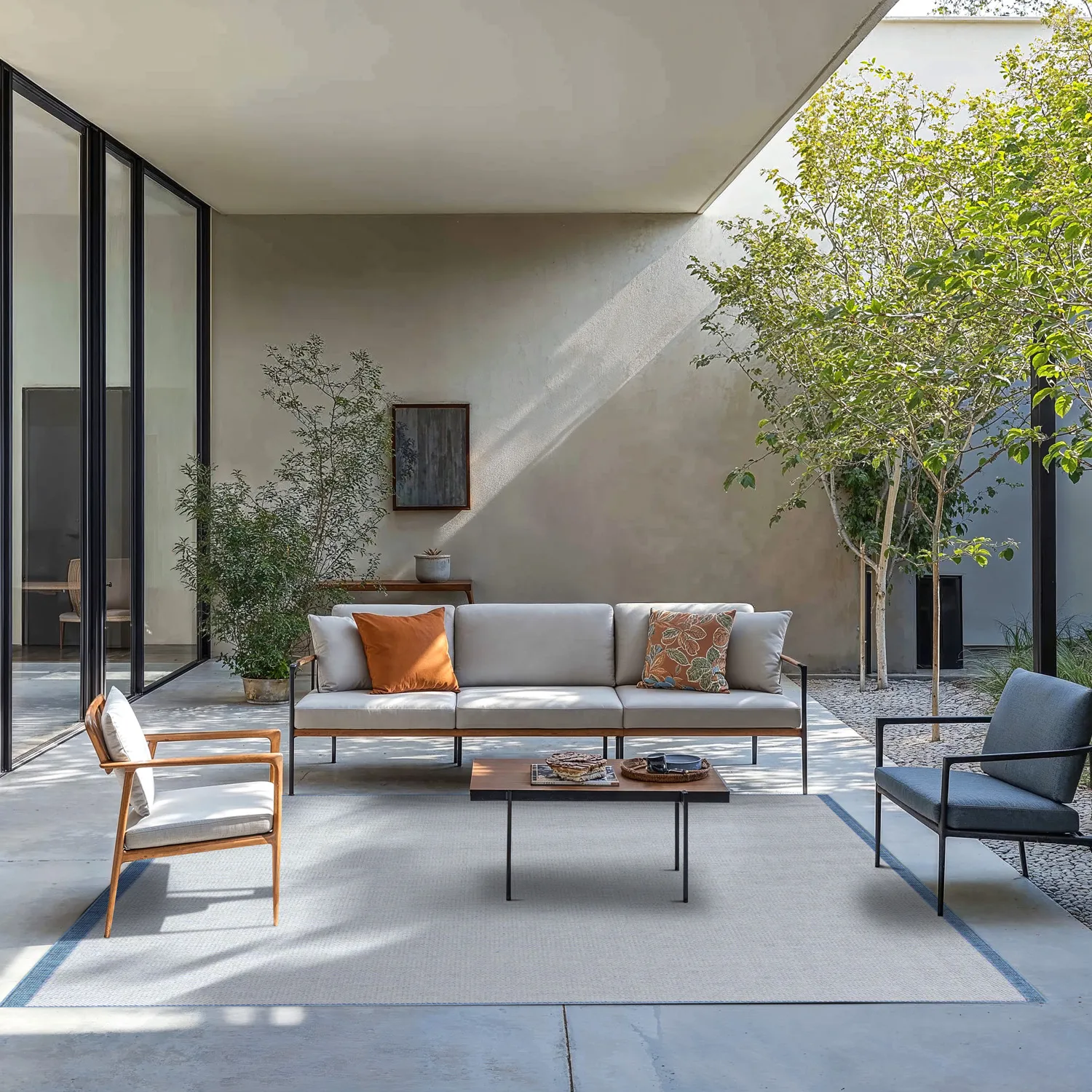 Koberec Indoor/Outdoor - Sortelha (modrý)