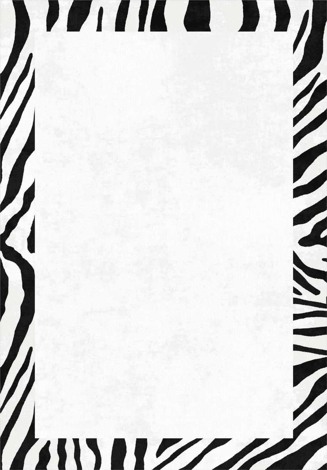 Wiltonský koberec - Zebra boarder (černá/bílá)